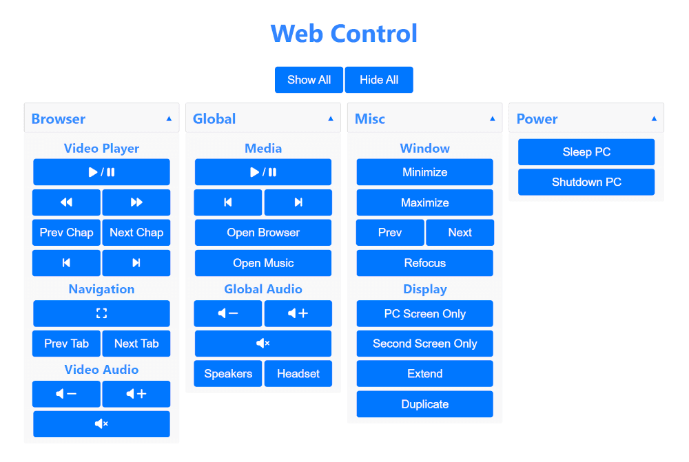 Web Control